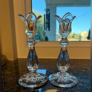 Gorham Crystal Candle Holders
